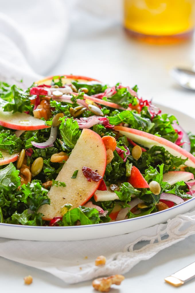 Apple Walnut Kale Salad