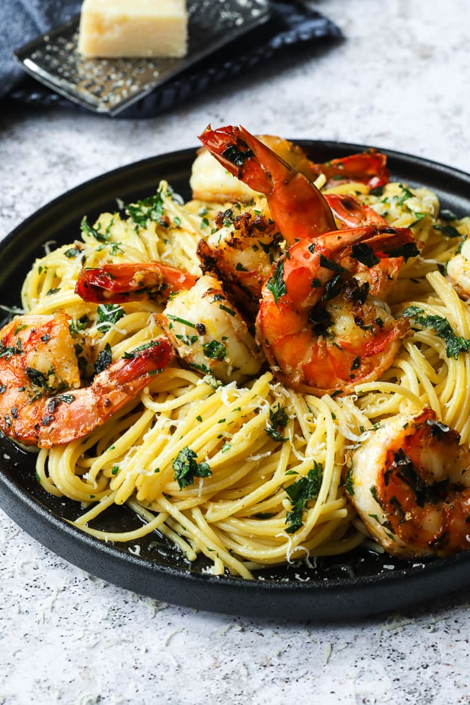 Lemon Spaghetti with Shrimp - Marisa's Italian Kitchen