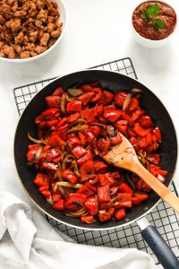 Pizza with Sausage and Sweet Peppers.