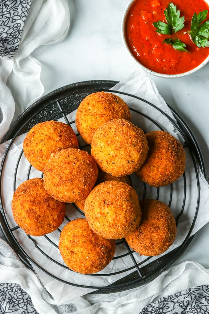 Arancini Italian Rice Balls - Marisa's Italian Kitchen