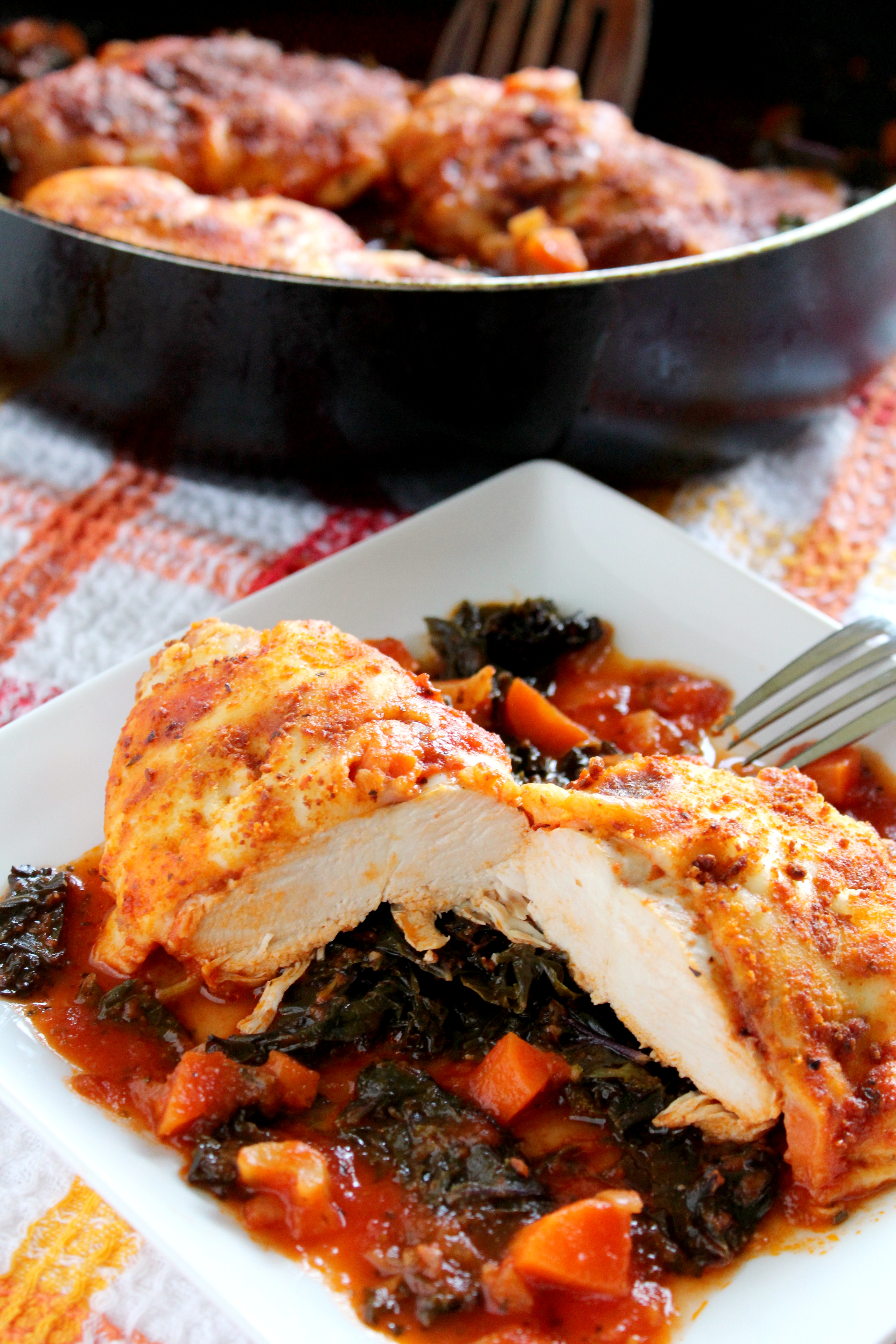 Chicken Parmesan with Kale