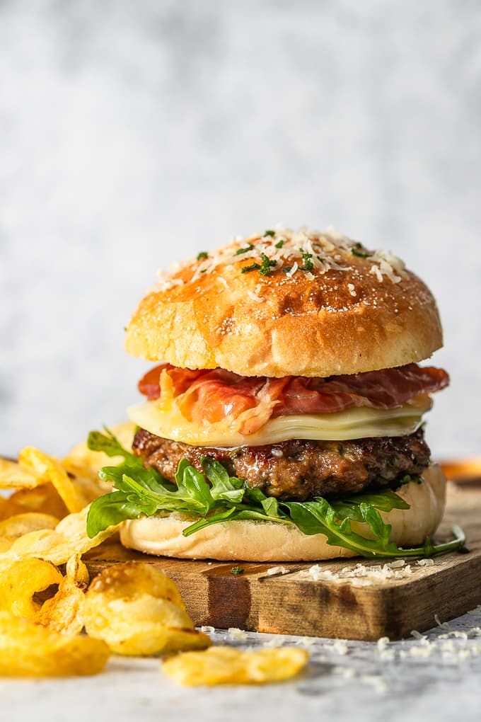Veal Saltimbocca Burger Recipe.