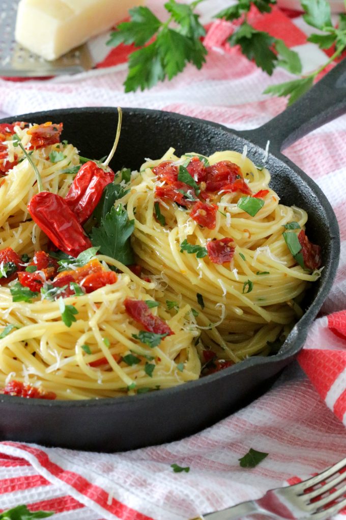 Spaghetti with Sun Dried Tomatoes