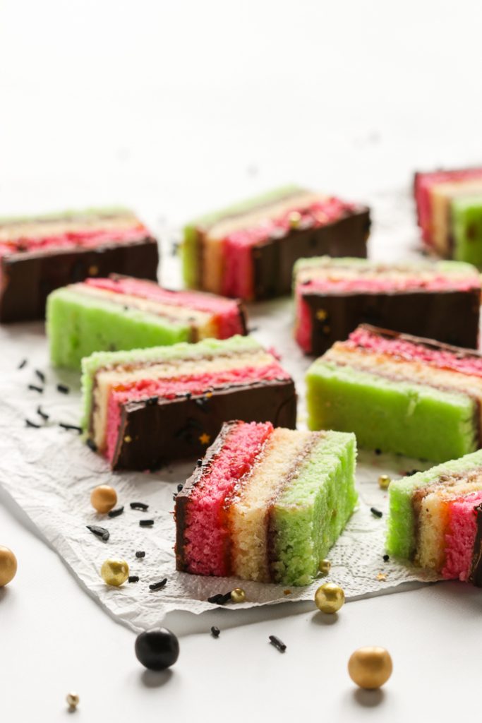 Sliced Italian Rainbow Cookies
