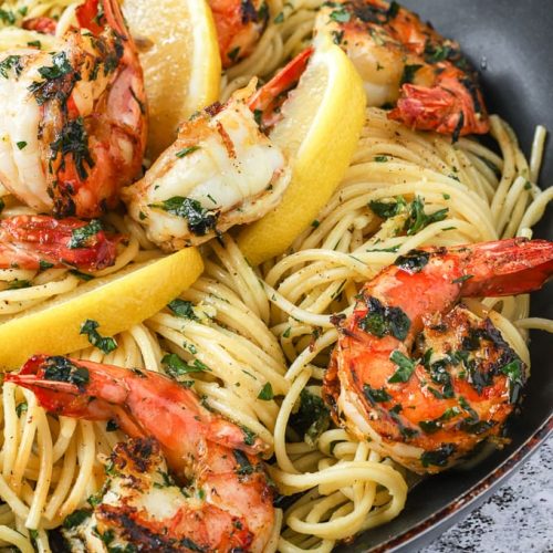 Lemon Spaghetti with Shrimp - Marisa's Italian Kitchen