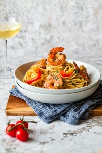 Past with Shrimp and Bell Peppers