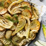 Oven roasted potatoes and fennel.