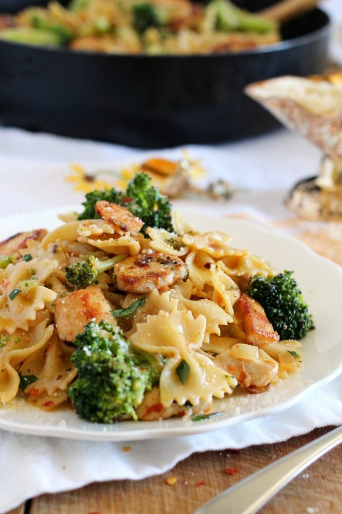 Broccoli and Chicken Farfalle - Marisa's Italian Kitchen