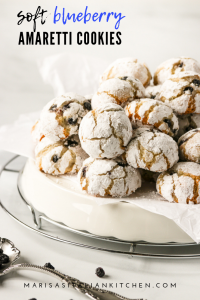 White tray filled with amaretti cookies.