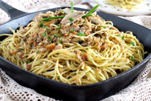 Sardine Spaghetti with Chives