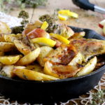 Skillet roasted potatoes and apples
