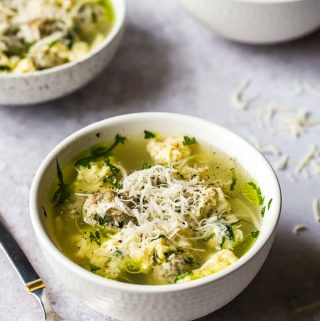 Stracciatella Soup with Mini Meatballs - Marisa's Italian Kitchen