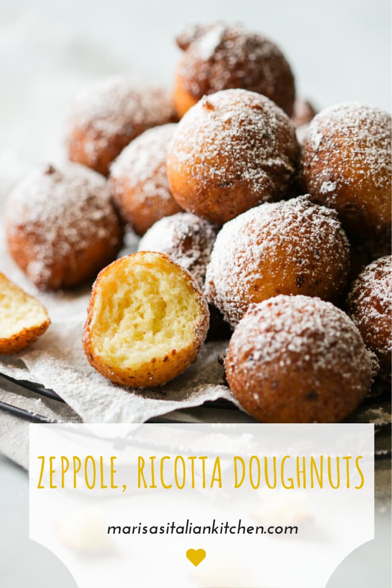 Zeppole Italian Ricotta Doughnuts - Marisa's Italian Kitchen