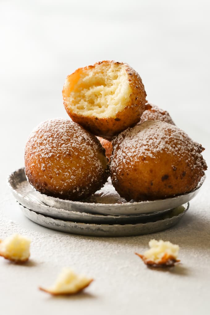 Zeppole, Italian ricotta doughnuts.