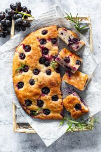 Schiacciata con l'uva, Tuscan Grape Focaccia.