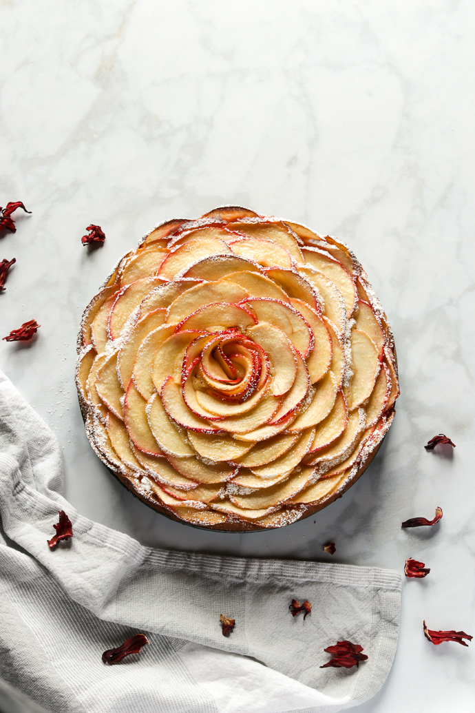 How To Make Apple Rose Chiffon Cake 