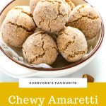 A white bowl filled with chewy Italian cookies.