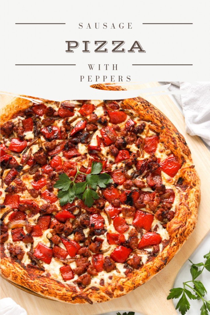 Pizza with sausage and sweet peppers - Marisa's Italian Kitchen